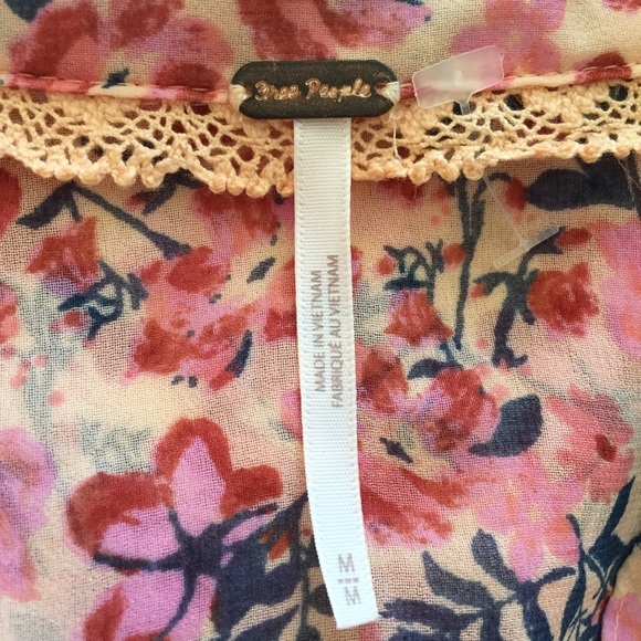 Free People Hold On To Me Long-Sleeve Blouse Boho Cottagecore - Picture 8 of 12